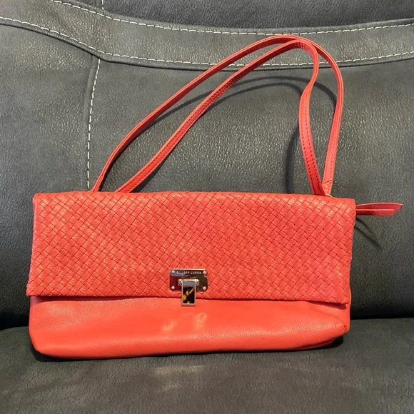 Elliott Lucca coral salmon orange colour woman Boho hand bag. Used. - Picture 5 of 14